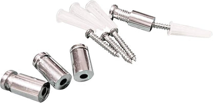 FixtureDisplays 4 PCS 12" Nomininal (716" Actual) X 1316" Sign Standoff Screws Wall Standoff Mounts Glass Acrylic Advertising Nails 19741-Stand Off-NPF