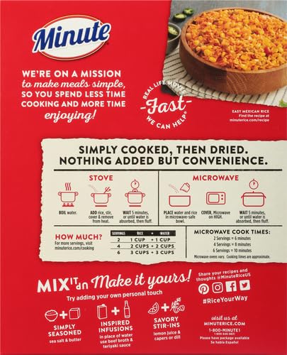 Minute Instant White Rice, 72-Ounce Box, Light and Fluffy, for Quick Dinner Meals