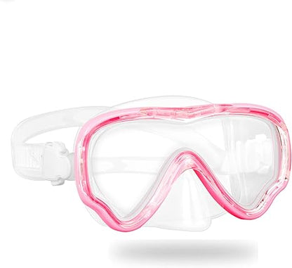 Kids Snorkel Mask Swimming Diving Mask Goggles with Nose Cover,Snorkel Gear Scuba Diving Snorkeling,Anti-Fog 180° Clear View Pool Swim Mask for Youth Children Junior Girls Boys Ages 5-15