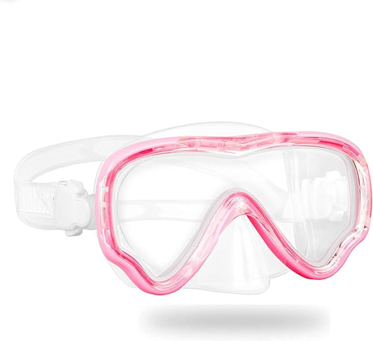 Kids Snorkel Mask Swimming Diving Mask Goggles with Nose Cover,Snorkel Gear Scuba Diving Snorkeling,Anti-Fog 180¡ Clear View Pool Swim Mask for Youth Children Junior Girls Boys Ages 5-15