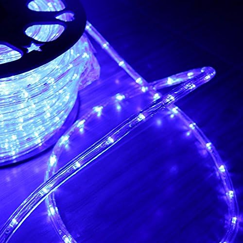 100ft LED Rope Lights,720Led Blue Rope Lights Outdoor,Waterproof Rope Led Lights,Connectable Rope Lights for Outside,Party,Wedding,Background,Trees,Pool,Eaves Decorations