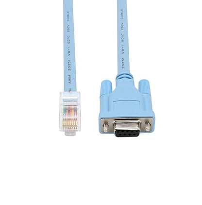Cisco Console Cable 9-pin DB9 Female Serial RS232 Port to RJ45 Male Cat5 Ethernet LAN Rollover Console Cable Switch Cable Cisco(DB9P to RJ45 1.8M)