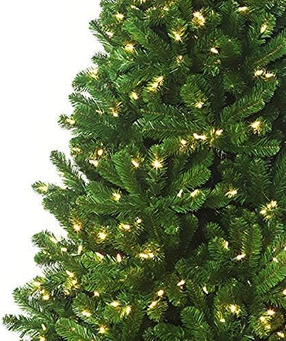 6.5' Pre-lit Christmas Tree with Clear+Multi LED, Douglas Fir, Galvanized Frame, Hinged, Includes Stand  Ideal Xmas Tree for Home & Office
