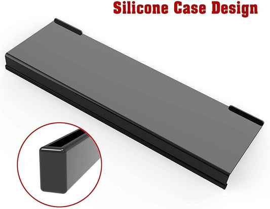 Acrylic Tilted Computer Keyboard Stand for Ergonomic Typing, Keyboard Tray Holder with Silicone Non-Slip Case, Black