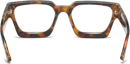 JOVAKIT Fashion Square Blue Light Glasses for Men Women Simple Designer Style Thick Frame Computer Eyeglasses Anti Eyestrain