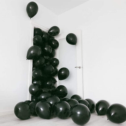 KBZVNAF Black Balloons Latex Party Balloons - 50 Pack 12 inch Helium Matte Black Balloons for Wedding Graduation Baby Shower Birthday Party Decorations Black Helium Matte Balloons for Wedding Graduation Baby Shower Birthday Party Decorations