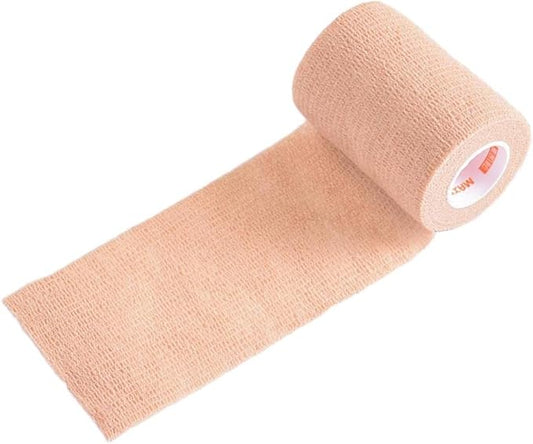 3" Self Adhesive Cohesive Tape Sports Roll, 5 Yards, Breathable Weight Bandage Wrap, Relieve Swelling, for Strains  Sprains