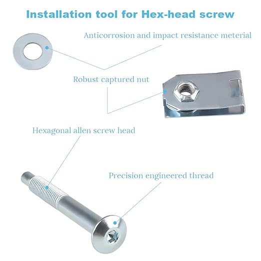 Truck Bed Mounting Bolt Nut Hardware Kit Compatible with 1997-2012 Ford F150,1997-2012 Ford Lobo Pickup, 2006-2008 Lincoln Mark LT Replaces  924-313, W708605-S436