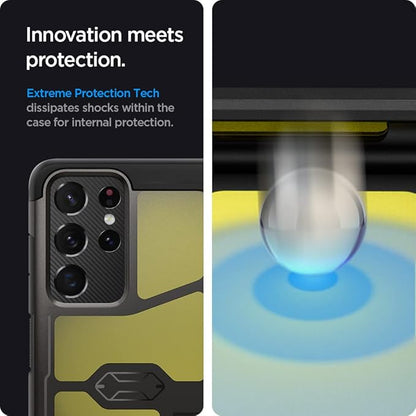 Spigen Tough Armor [Extreme Protection Tech] Designed for Galaxy S21 Ultra Case (2021) - Gunmetal