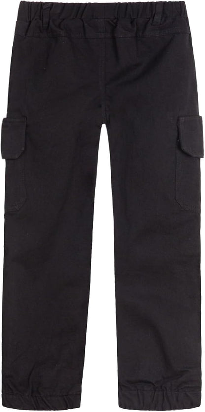 Mud Kingdom Boys Cargo Joggers Pant Elastic Waist with Hoop Pull On Outdoor Woven with Pockets