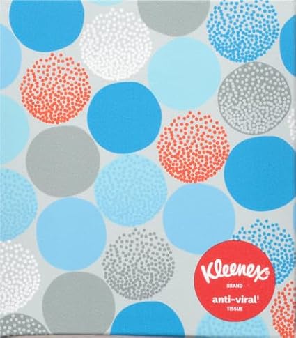 Kleenex Anti-Viral Facial Tissue, 3-Ply, 1 cube box, 55 Sheets (Pack of 1)