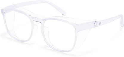 Protective Eyewear Safety Goggles Clear Anti-fogAnti-Scratch Safety Glasses Men Glasses, Transparent Frame