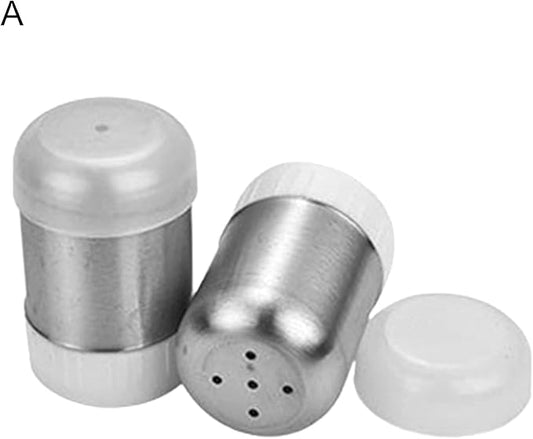 Stainless Steel Sugar Shakers Spice Salt Pepper Organizer Container Dust-proof Stainless Steel Salt Shakers