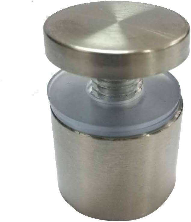 FixtureDisplays 4PK Brushed Stainless Steel Advertisment Screws Metal Standoffs 25 x 25mm Standoff Hardware for Glass 16753-C25X25-NPF