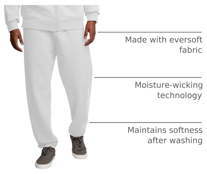 Moisture-wicking sweatpants with adjustable waistband and pockets, ideal for lounging, workouts, and everyday use.