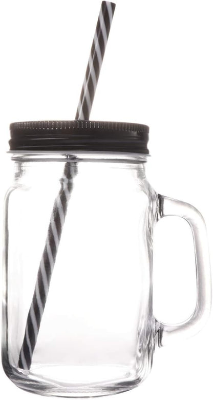 Cabilock Glass Juice Bottles Glass Tea Cups Mason Drinking Cups York- Shire Mason Jar Glass Drink Bottles Glass Water Bottles Canning Jar Mason Jar Cups Straws Juice Cup Summer Jug Lovers