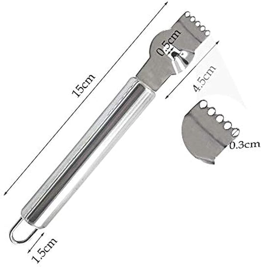 1Pc Silver Stainless Steel Lemon Zester Tool with Channel Knife and Orange Citrus Peeler for Kitchen, Zesters, Graters, Peelers and Slicers