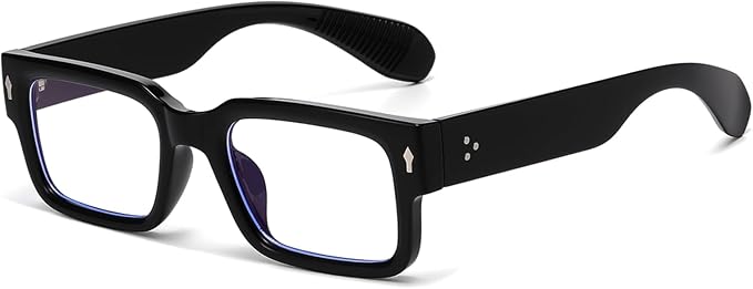 Classic Square Sunglasses for Women Men Trendy Thick Frame Rectangle Sun Glasses Chunky Black Shades