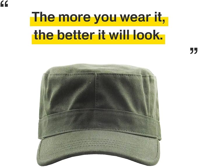 KBETHOS Cadet Army Cap Basic Everyday Military Style Hat (Now with STASH Pocket Version Available) ( Olive Daily Cadet )
