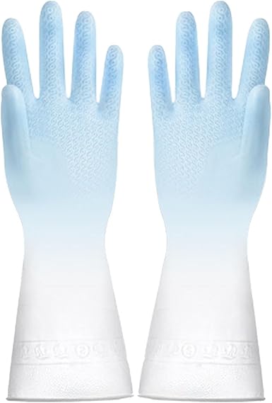 Acouto Kitchen Gloves - Reusable Dishwashing  Gloves with a Snug Fit for Household Tasks