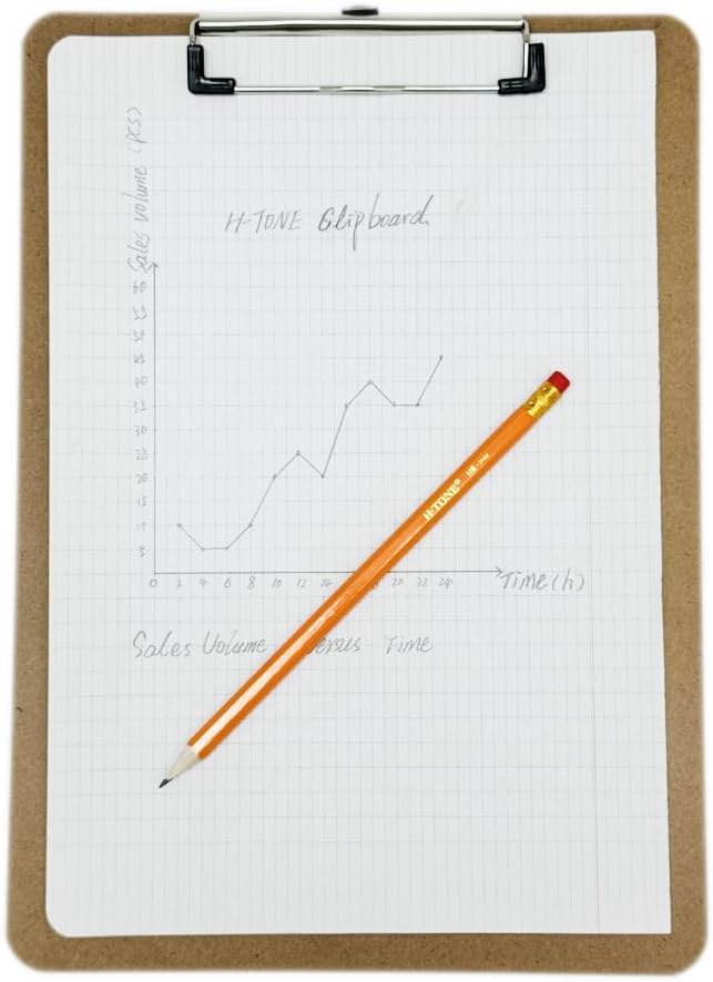 Clipboard Set of 6, Suitable for Classroom, Students, Children, A4 Standard clipboard Size 9 x 12.5 with Thin Clips, Office Supplies, School Supplies.
