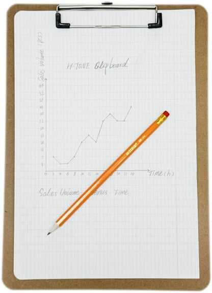 Clipboard Set of 6, Suitable for Classroom, Students, Children, A4 Standard clipboard Size 9 x 12.5 with Thin Clips, Office Supplies, School Supplies.