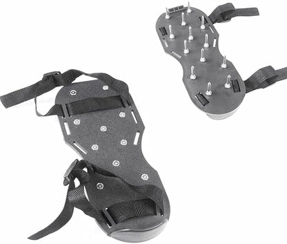 Lawn Aerator Shoes, Spike Shoes Lawn Aerator Tool Aeration Shoes for Epoxy Floor, Lawn Yard Patio Lawn Garden Yard (Black)