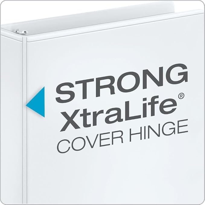 Cardinal Binder Performer with ClearVue Covers, 1.5" Round Rings, 350-Sheet Capacity, White