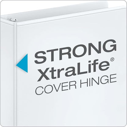 Cardinal Binder Performer with ClearVue Covers, 1.5" Round Rings, 350-Sheet Capacity, White
