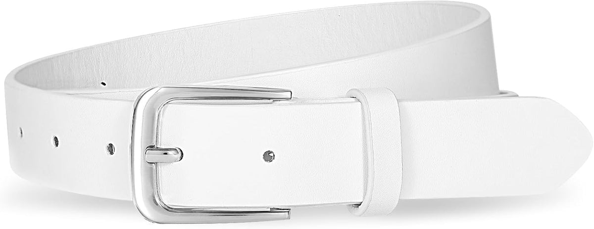 Women's Soft Faux Leather Belt for Jeans Pants Dress Fashion Ladies Waist Belt with Gold/Silvery Buckle Waist L 38"-42"