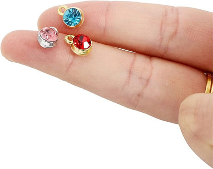 20PcsLot Colorful Crystal Birthstone Dangle Charms Water Drop Pendants Rhinestone Teardrop Pendants For Necklace Bracelet Earring DIY Jeweley Making Supplies