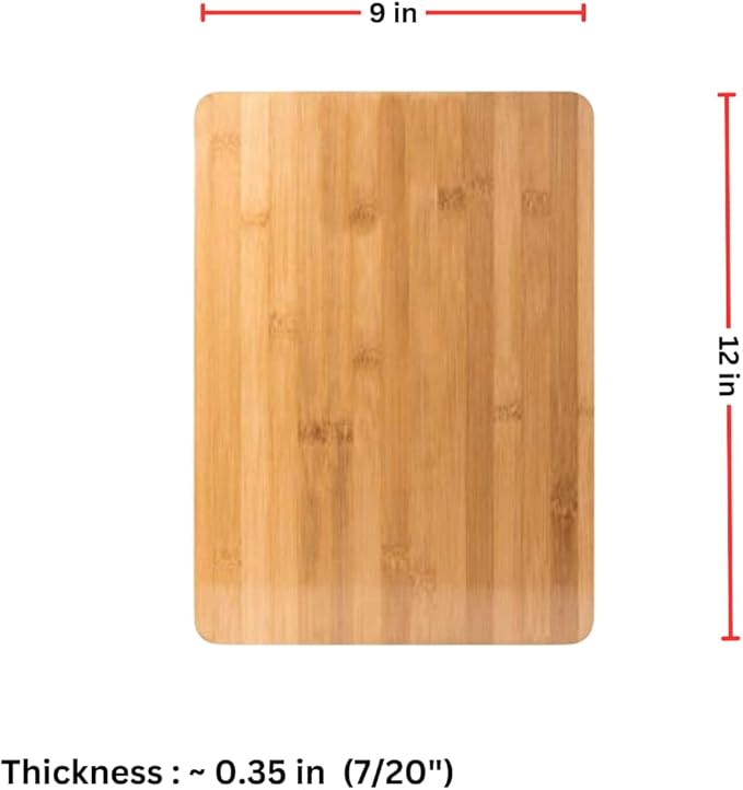 (Set of 12) 12"X9" Bulk Plain Reversible Bamboo Serving Tray, Wood Charcuterie Platter, Hot Mat, Cutting Chopping Board for Customized, Personalized Engraving Gift, Wholesale, Home Deco, Wall Art