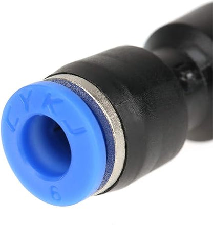 Davitu Electrical Equipments Supplies - 20pcs 6mm Tube OD 14'' Pneumatic Straight Push Connectors Air Line Fittings Pneumatic Tube Fittings