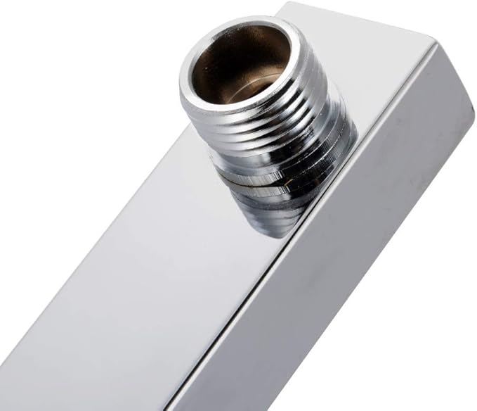 24" Chrome Wall Mounted Square Shower Extension Arm For Rainfall Shower Head Bathroom Tools Accessories,as shown