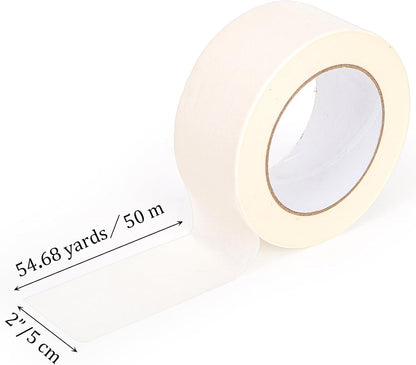 Tosnail 4 Pack 2 Inches Cream White Artist Tape Masking Tape for Arts and Crafts - Total 164 Yards