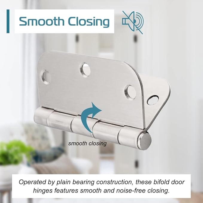 30 Pack Satin Nickel Door Hinges 3.5 inch Brushed Nickel Hinges Rounded 58" Radius Corners Bedroom Residential Standard Indoor Door Hardware Hinge