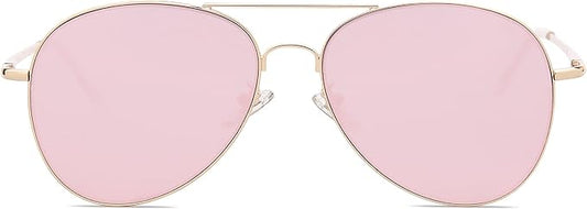 SOJOS Classic Aviator Sunglasses for Women Men Metal Frame Spring Hinges SJ1030