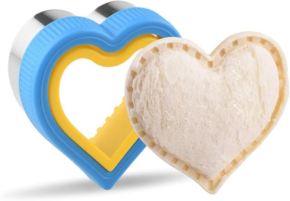 Heart Uncrustable Sandwich Maker Uncrustable Sandwich Maker for Family DIY Lunch Punch, Large Bread Cutter for Kids