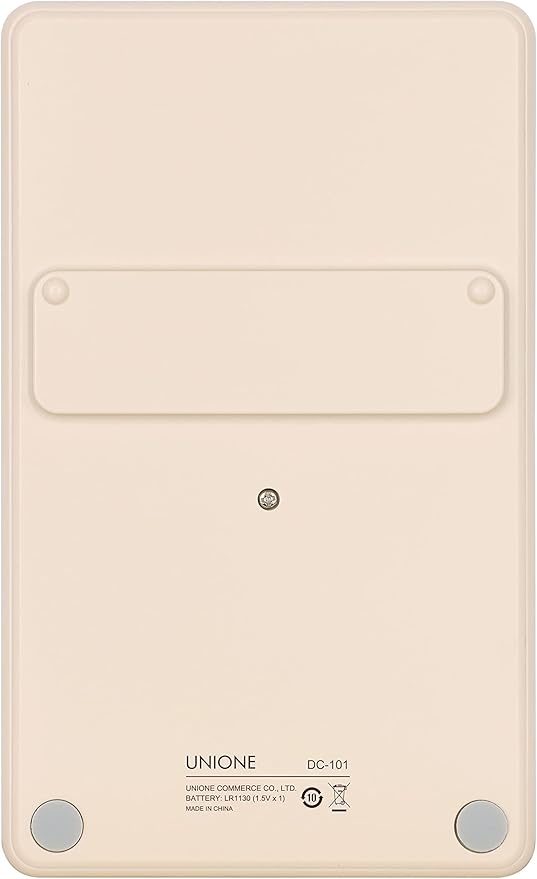 UNIONE Pocket  Desktop Beige Calculator with a Bright LCD, Dual Power Handheld Desktop. Color. Business, Office, High School