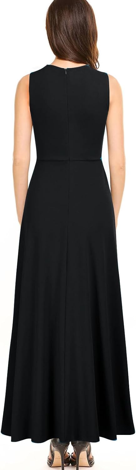 Viwenni Women's Ruffle Vintage Party Evening Wedding Guest Formal Long Dresses.