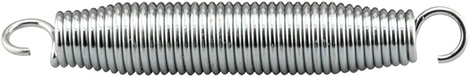 Prime-Line SP 9655 Trampoline Spring, Spring Steel Construction, Bright Nickel Plated Finish, 1 In. x 7 In., Single Open Loop (Single Pack)