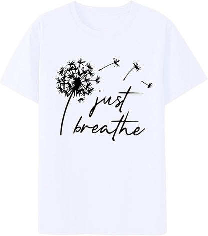 Women's Short Sleeve T-Shirts Loose Casual Printed Top Summer Basic Beach Vacation Tee Trendy Fashion Comfort Fit