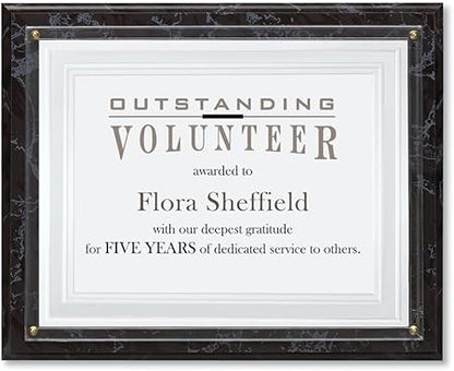 PaperDirect Black Marble Wall Plaque Kit, Diploma Holder, Certificate Holder, Certificate Cover For School, Work, Diplomas, Graduation  Awards