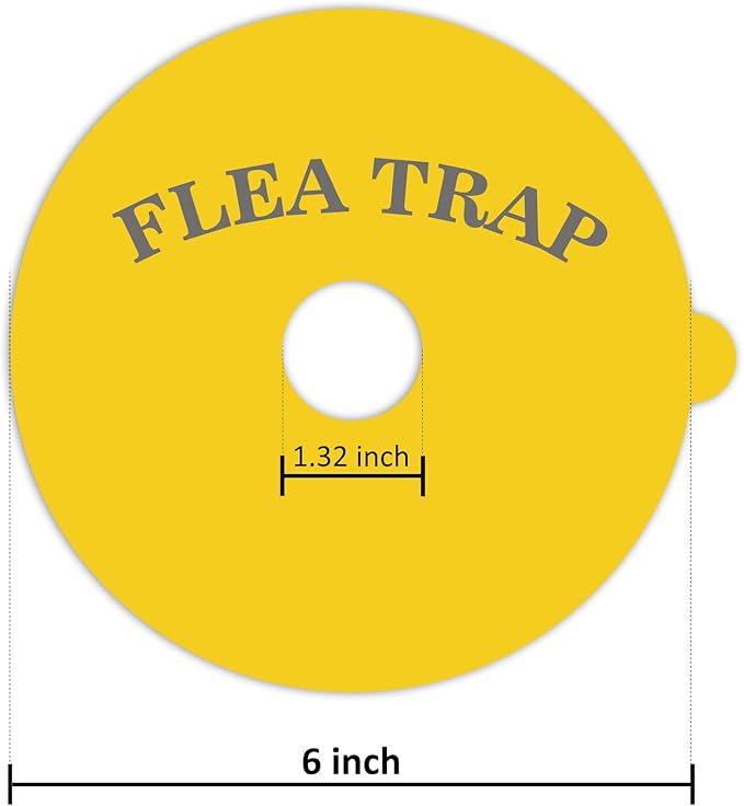 8 Pcs Flea Trap Refills Flea Sticky Pads Refills Discs for Indoor Flea Trap Catcher - 6 Inch