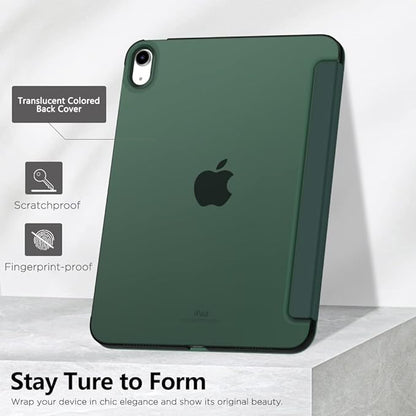 MoKo 11th generation 11-inch iPad (A16) case 2025, 10.9-inch iPad case 2022, hard polycarbonate smart case with slim stand, translucent back cover