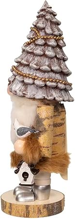 Kurt Adler 10-Inch Wooden Rustic Glamour Gnome Nutcracker