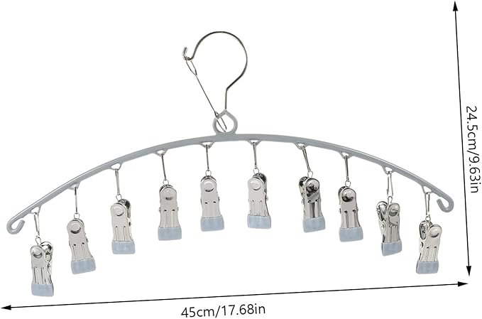 Multi-Functional Stainless Steel Sock Drying Rack Hat Hanger Organizer Space Saver Hanger for Laundry