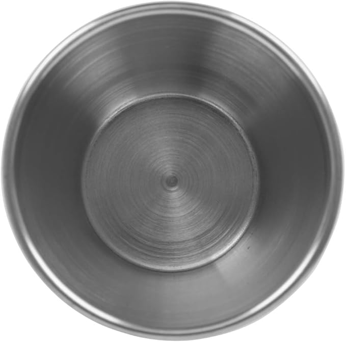 (Pack of 12) 2.5 oz Stainless Steel Sauce Cups – Commercial-Grade Dipping Cups for Condiments, Portion Control & Ramekins