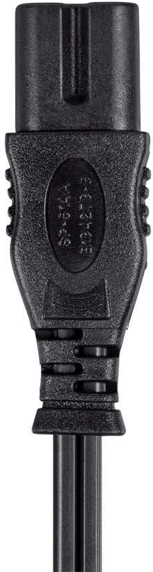Monoprice AC Power Cord Cable - 3 Feet Without Polarized | 18AWG, 10A (NEMA 1-15P to IEC-320-C7) Black