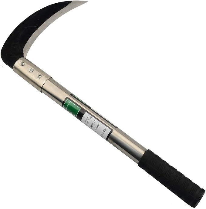 Zelin Grass Sickle,Clearing Sickle,Manganese Steel Blade/Stainless Steel Handle Hand held Sickle Tool,Professional Clearing Vines and Weeds Tools